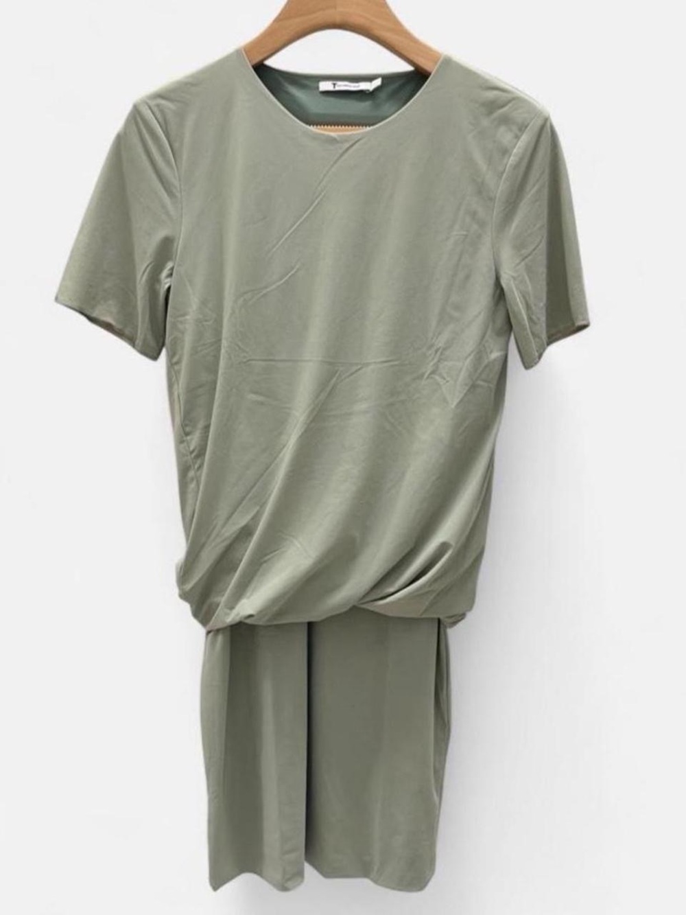 T by Alexander Wang Watte Tricot Twist Mint Dress Size L